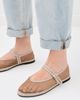 Flabelus Flabelus Isabella Mesh Mary Jane Flats Khaki - 3