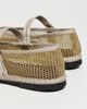 Flabelus Flabelus Isabella Mesh Mary Jane Flats Khaki - 4