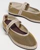 Flabelus Flabelus Isabella Mesh Mary Jane Flats Khaki - 5