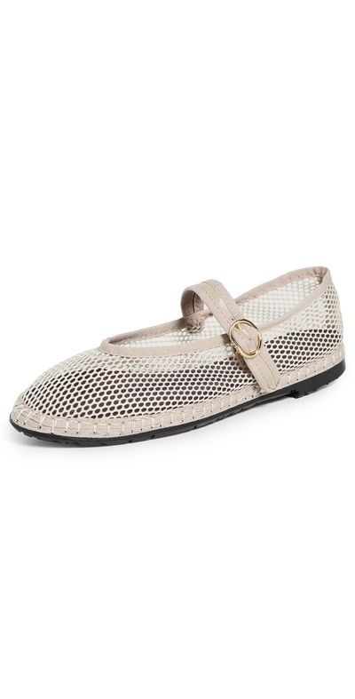 Flabelus Flabelus Isabella Mesh Mary Jane Flats Nude