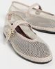 Flabelus Flabelus Isabella Mesh Mary Jane Flats Nude - 5