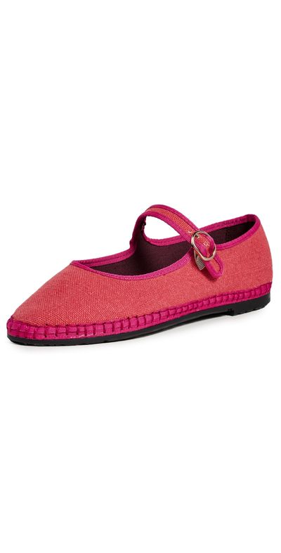 Flabelus Flabelus Linen Mary Jane Flats Light Pink