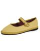 Flabelus Flabelus Linen Mary Janes Yellow - 1