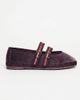 Flabelus Flabelus Mae Strappy Velvet Mary Jane Flat in Purple, Women's at Urban Outfitters - 1