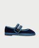 Flabelus Flabelus Matilda Velvet Mary Jane Flat in Navy, Women's at Urban Outfitters - 1