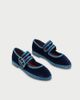 Flabelus Flabelus Matilda Velvet Mary Jane Flat in Navy, Women's at Urban Outfitters - 2