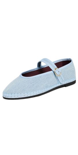 Flabelus Flabelus Pierre Light Denim Mary Jane Falts Light Denim Blue