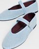 Flabelus Flabelus Pierre Light Denim Mary Jane Falts Light Denim Blue - 5