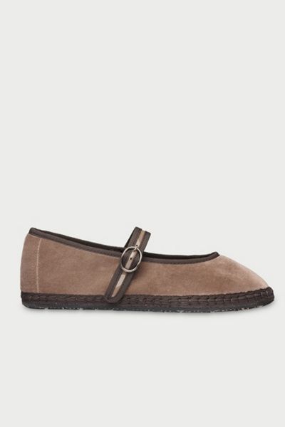 Flabelus Flabelus Pierre Velvet Mary Jane Shoe in Brown, Women's at Urban Outfitters