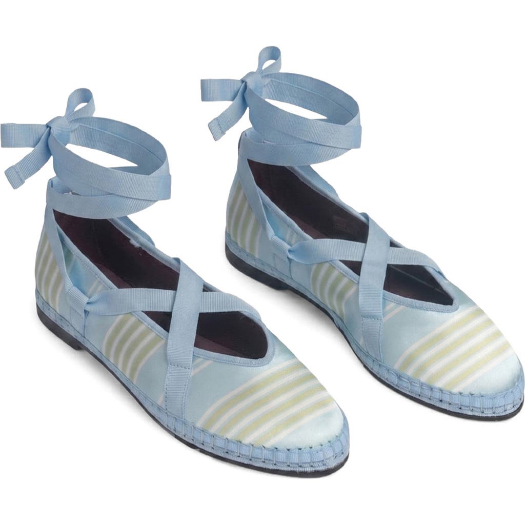 Flabelus Flabelus Positano Stripe Ribbon Mary Jane Flat