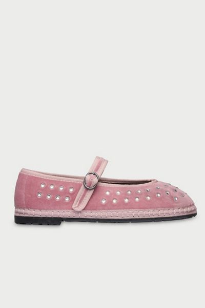 Flabelus Flabelus Rhinestone Mae Mary Janes Shoe in Rose, Women's at Urban Outfitters