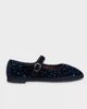 Flabelus Flabelus Seraphina Velvet Glitter Splatter Mary Jane Flat in Navy, Women's at Urban Outfitters - 1
