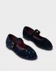 Flabelus Flabelus Seraphina Velvet Glitter Splatter Mary Jane Flat in Navy, Women's at Urban Outfitters - 2