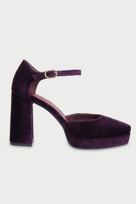 Flabelus Flabelus Velvet Flamenco Platform Heels in Purple, Women's at Urban Outfitters