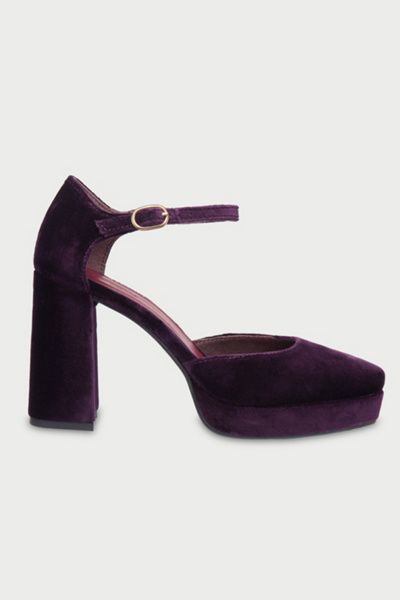 Flabelus Flabelus Velvet Flamenco Platform Heels in Purple, Women's at Urban Outfitters