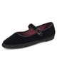 Flabelus Flabelus Velvet Mary Jane Flats Black - 1