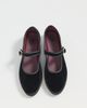 Flabelus Flabelus Velvet Mary Jane Flats Black - 5