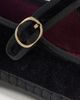 Flabelus Flabelus Velvet Mary Jane Flats Black - 6