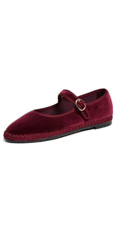 Flabelus Flabelus Velvet Mary Jane Flats Lucrecia