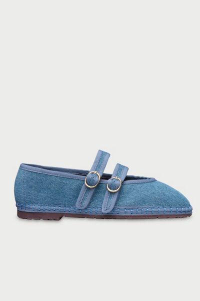 Flabelus Flabelus Women's Claire Denim Mary Janes Shoe in Sky, Women's at Urban Outfitters