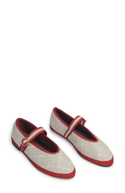 Flabelus Flabelus x Roller Rabbit Jena Embroidered Mary Jane Flat