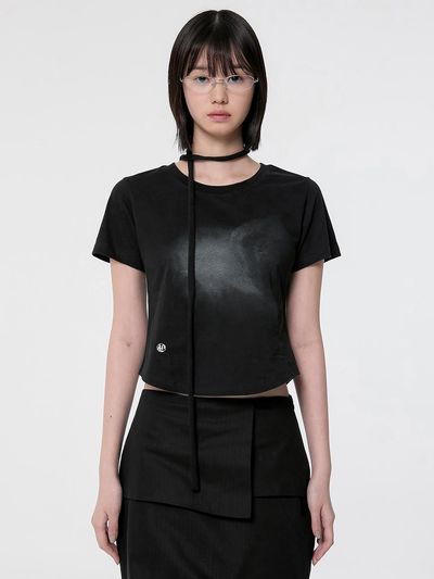 FLARE UP Vanish Tie Scarf T-Shirt_Black