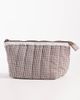 Flat Lay Company Flat Lay London Essential Pouch - Mocha Gingham with Frill-Brown - 3