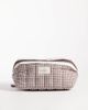 Flat Lay Company Flat Lay London Marshmallow Flat Lay Makeup Box Bag - Mocha Gingham with Frill-Brown - 1