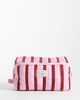 Flat Lay Company Flat Lay London x ASOS Exclusive - Marshmallow Makeup Box Bag in Burgundy + Pink Stripe-Red - 1