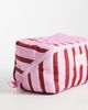 Flat Lay Company Flat Lay London x ASOS Exclusive - Marshmallow Makeup Box Bag in Burgundy + Pink Stripe-Red - 3