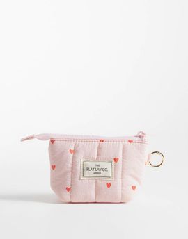 Flat Lay Company The Flat Lay Co. Flat Lay Mini Keyring Pouch - Sweet Pink Hearts