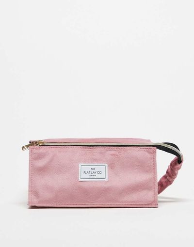 Flat Lay Company The Flat Lay Co. Makeup Box Bag - Pink Velvet