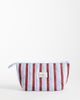 Flat Lay Company The Flat Lay Co. x ASOS Exclusive - Essential Makeup Pouch in Burgundy + Blue Stripe-Red - 1