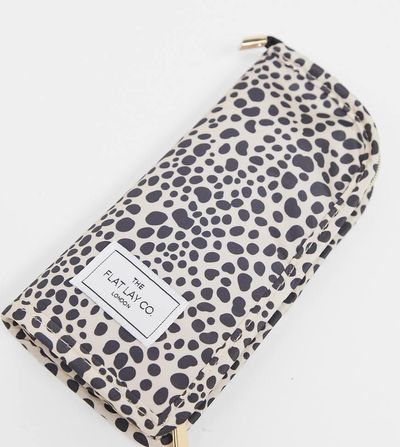 Flat Lay Company The Flat Lay Co. x ASOS Exclusive Standing Brush Case - Cheetah Print-No color