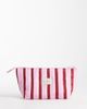 Flat Lay Company The Flat Lay Co. x ASOS Exclusive Stripe - Essential Makeup Pouch in Burgundy + Pink Stripe-Red - 1