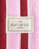 Flat Lay Company The Flat Lay Co. x ASOS Exclusive Stripe - Essential Makeup Pouch in Burgundy + Pink Stripe-Red - 3