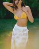 Flat White Lace Fringe Sarong - 4