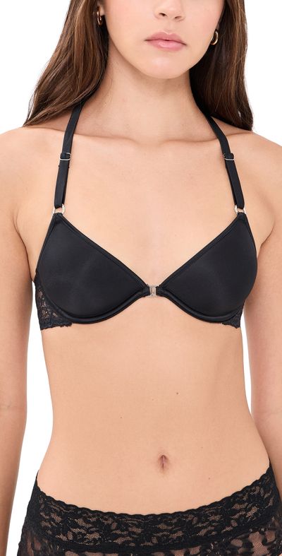 Fleur du Mal Fleur du Mal Bianca Lace Spacer Racerback Bra Black