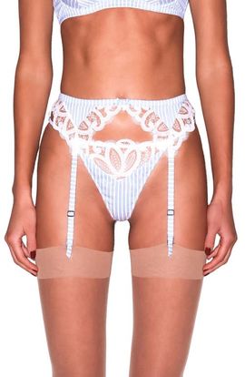 Fleur Du Mal Fleur Du Mal East Hampton Poplin Garter Belt