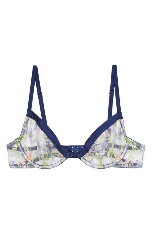 Fleur Du Mal Fleur Du Mal Elara Embroidered Underwire Demi Bra