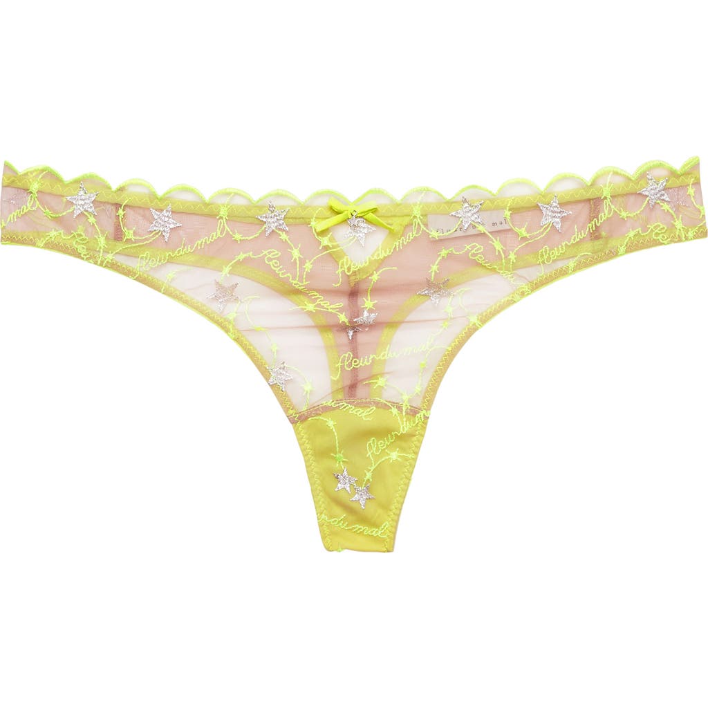 Fleur Du Mal Fleur Du Mal Etoile Embroidered Thong