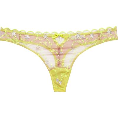 Fleur Du Mal Fleur Du Mal Etoile Embroidered Thong