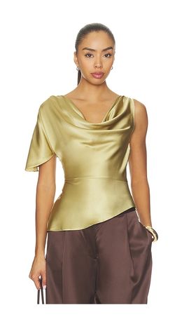 fleur du mal fleur du mal Gold Twill Asymmetrical Top