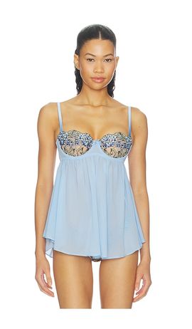 fleur du mal fleur du mal Hydrangea Cupped Babydoll Dress