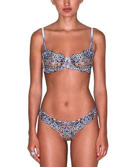 Fleur Du Mal Fleur du Mal Hydrangea Lace Trim Thong