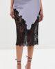 Fleur du Mal Fleur du Mal Juliet Lace and Silk Skirt Lavender Smoke - 2