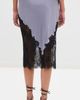 Fleur du Mal Fleur du Mal Juliet Lace and Silk Skirt Lavender Smoke - 3