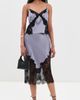 Fleur du Mal Fleur du Mal Juliet Lace and Silk Skirt Lavender Smoke - 5