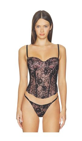 fleur du mal fleur du mal Juliet Lace Bustier With Lacing Corset