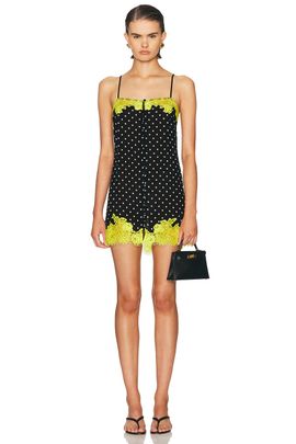 fleur du mal fleur du mal Juliet Lace Button Slip Dress
